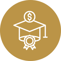 Cap symbolizing education and wealth